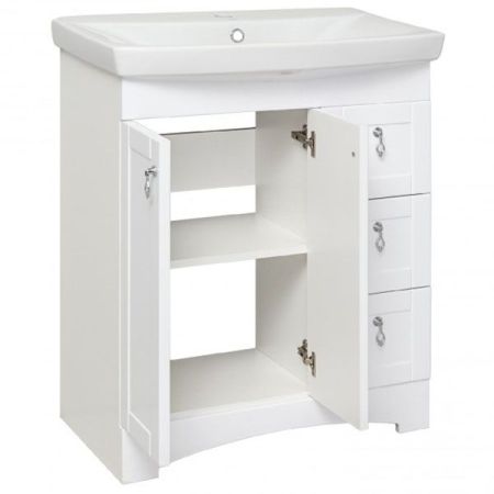 Тумба под раковину Runo Мерида 70 4620750028664 Белая