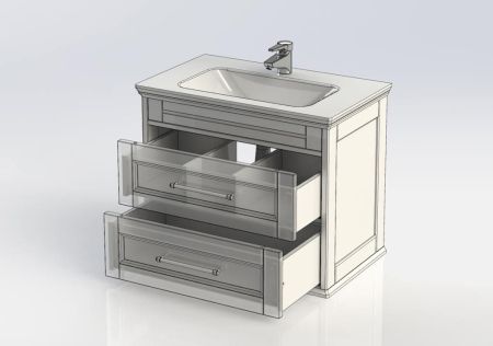 Тумба под раковину Aquanet Бостон 80 белый матовый, артикул 00243782