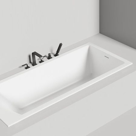 Salini CASCATA KIT Встраиваемая ванна с прямоугольной чашей 1800х800х600мм, ножки, донный клапан "Up&Down", сифон S-Sense, белый глянцевый, артикул 104513G