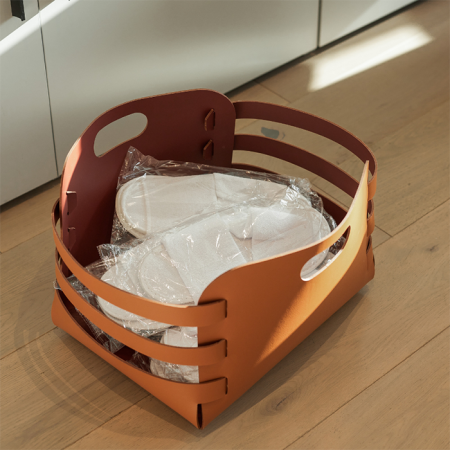 ADJ Корзина Riga, 27x36xH25 см., цвет: коньяк/бордо, артикул 9687.09/30