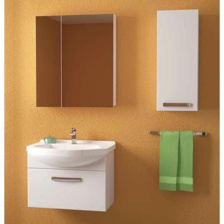 Тумба с раковиной подвесная Dreja Alfa 55 см, белый, артикул 99-0305-com