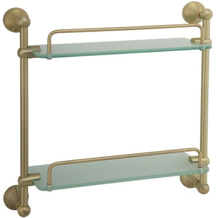 Стеклянная полка Veragio Gialetta VR.GIL-6412.BR двойная Бронза, артикул VR.GIL-6412.BR