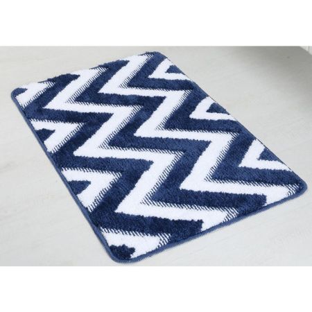 Коврик для ванной комнаты FIXSEN RIVER FX-5004M, темно-синий, артикул FX-5004M