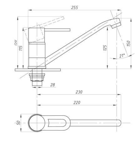 Смеситель для кухни TSARSBERG тип См-МОЦБА, См-УмОЦБА (TSB-617-1109), артикул TSB-617-1109