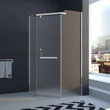 Душевой уголок Rovigo 90х90х195 Рифленое хром RV36-90T-02-19C1, артикул RV36-90T-02-19C1
