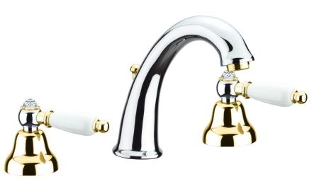 Смеситель для раковины Fiore COLONIALE SKY (SWAROVSKI®) 03CO0628, хром/золото, артикул 03CO0628