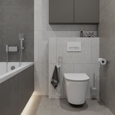 Клавиша смыва Iddis Unifix, белая (UNI01WCi77), артикул UNI01WCi77