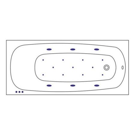 Ванна WHITECROSS Layla 170x75 "RELAX" (хром), артикул 0102.170075.100.RELAX.CR