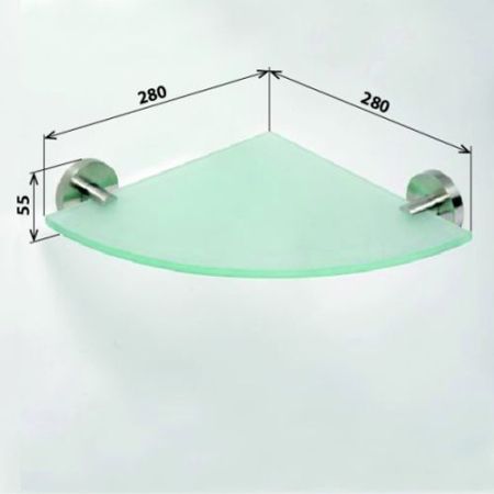 Полочка NEO стеклянная угловая 250х250мм, артикул 104102015