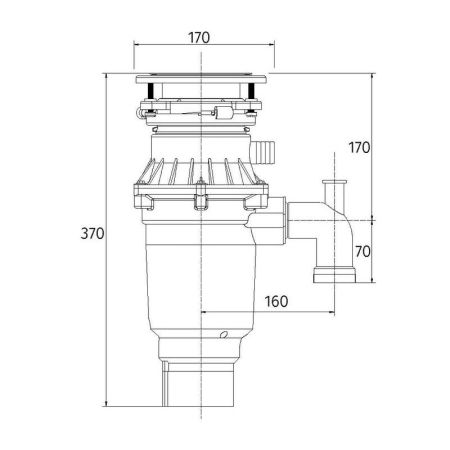 Измельчитель пищевых отходов бытовой Bone Crusher 810 AS-Slim Line, артикул ВС810_SlimLine
