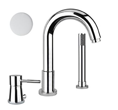 Смеситель на борт ванны Webert Rimini RI850701740, белый, артикул RI850701740