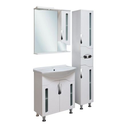 Зеркало со шкафом Runo Толедо 65 4620750023393 с подсветкой Белое