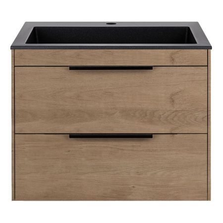 База под раковину Chiara 2D 600 подвесная, 2 выкатных ящика soft-close, N.Oak, артикул VMC-2C2600NO