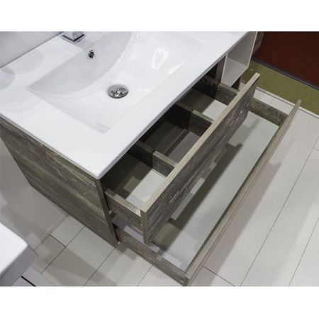 Тумба с раковиной Comforty Турин 90L 4137135 подвесная Дуб бежевый, артикул 4137135