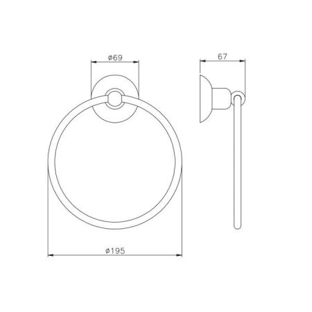 Nicolazzi Cristallo Di Rocca Полотенцедержатель-кольцо, диаметром 19.5 см, цвет: золото, артикул 1485GO09C