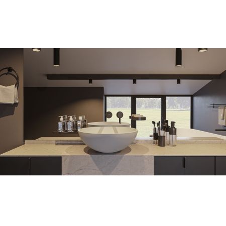 Умывальник WHITECROSS Cornelian D=43 (белый мат) иск. камень, артикул 0714.043043.200