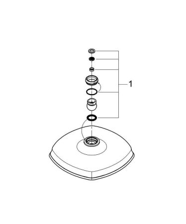 Верхний душ GROHE Rainshower Grandera 210, хром (26473000), артикул 26473000