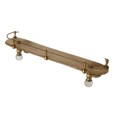 CRISTALIA Полка c галереей 60 см, стекло/бронза/SWAROVSKI, артикул 16775