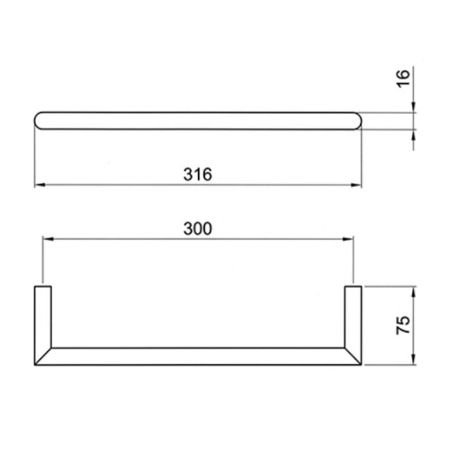 Fantini Young Полотенцедержатель 300мм, цвет: Matt Copper PVD, артикул 96 P9 7606