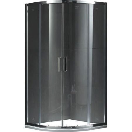 Душевой уголок Gemy Victoria 90х90 радиальный две дверцы профиль Хром стекло прозрачное, артикул S30072