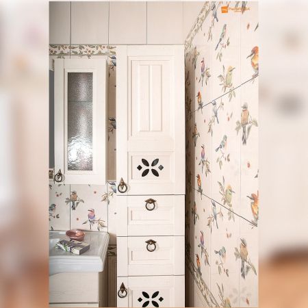 Комплект мебели для ванной Бриклаер КАНТРИ 105KP, бежевый, артикул КАНТРИ 105KP