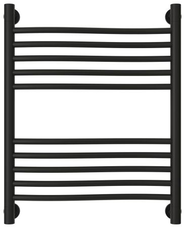 Полотенцесушитель водяной "ФЛЮИД+" 600х500 (Матовый Чёрный)
