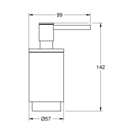 Дозатор жидкого мыла GROHE Selection, хром/прозрачный белый (41028000), артикул 41028000