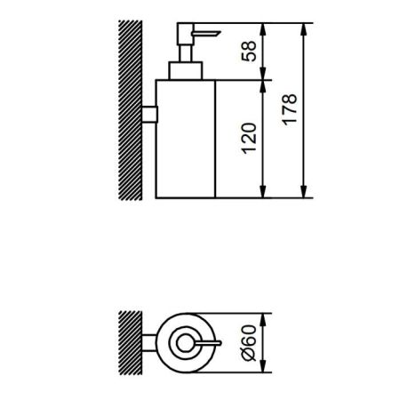Fantini Young Дозатор для жидкого мыла, настенный, цвет хром, артикул 96 02 7653