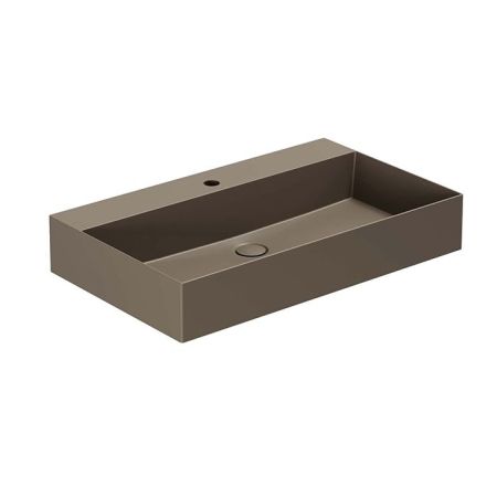 AZZURRA ELEGANCE Squared раковина подвесная/накладная  75х45см с 1 отв. под смеситель , цвет Cacao