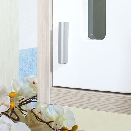 Зеркало со шкафом Бриклаер БАЛИ 62 см правое, светлая лиственница/белый, артикул 4627125412004