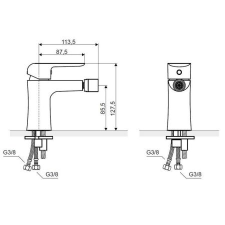 Смеситель для биде EXCELLENT Clever ARAC.4103CR (хром)