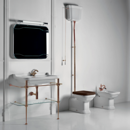 Kerasan Waldorf Раковина керамическая 100х55см, c 1 отверстием под смеситель, белая, цвет заглушки - хром, артикул 4142K1bi/cr*1