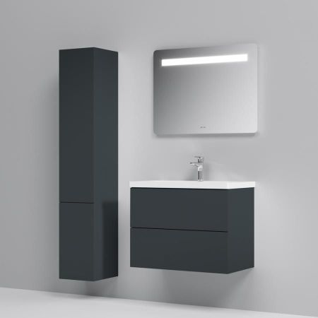 M90CHR0306GM GEM, шкаф-колонна, подвесной, правый, 30 см, двери, push-to-open, графит матовый, артикул M90CHR0306GM