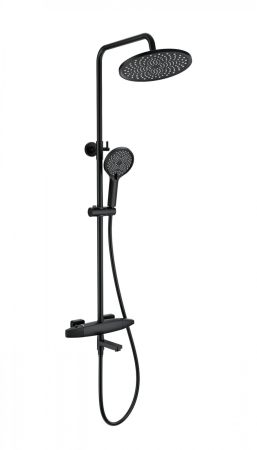 Душевая система с термостатом WONZON & WOGHAND NEO, Черный матовый (WW-B3035-A2-MB)