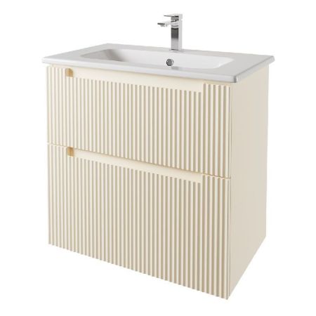 Тумба с раковиной подвесная Dreja Euphoria 80 см, бежевый, артикул 99.2019-com