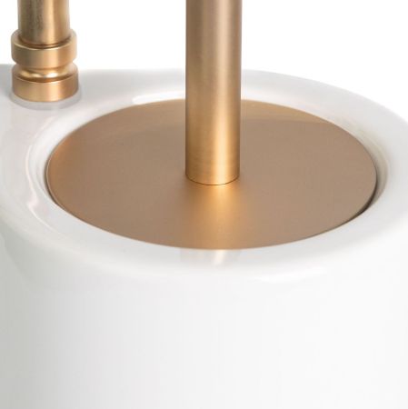 Stil Haus Hashi, стойка h62 см: бумагодержатель/белый керамический ёрш, цвет матовое золото, артикул 972(18)