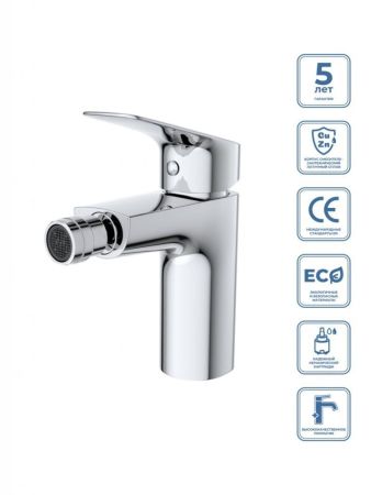 DUE Смеситель для биде без донного клапана, хром DUE-BD-CRM-W0, артикул DUE-BD-CRM-W0