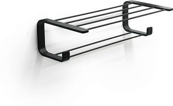 Gedy Outline, полка для полотенец (49,8х25,7х14), цвет черный матовый