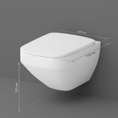 C50A1700SC Inspire V2.0 подвесной унитаз FlashClean с сиденьем микролифт