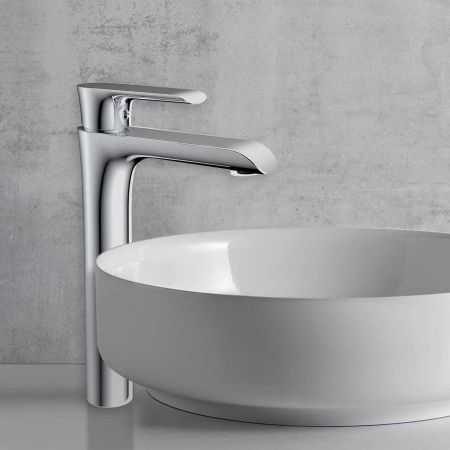 Смеситель для накладной раковины Esse VBF-1E2CH однорычажный, хром, артикул VBF-1E2CH