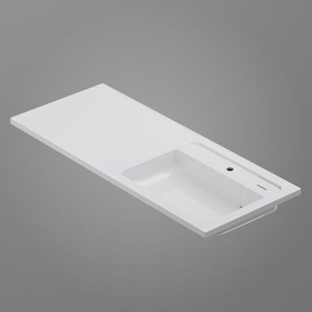 M85AWPR1201WG X-Joy, Раковина над стиральной машиной, литьевой мрамор, правая, 120 см, белый глянец, артикул M85AWPR1201WG