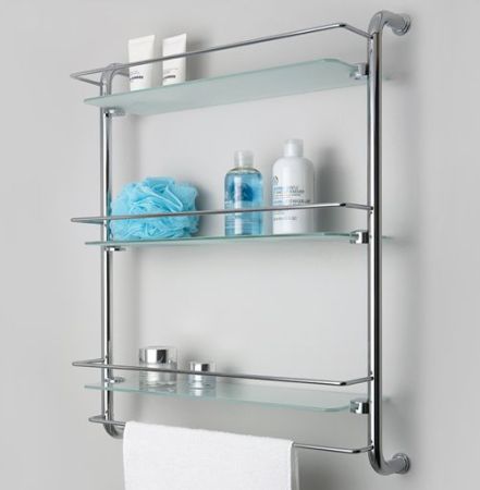 Стеклянная полка WasserKRAFT K-2033 Хром