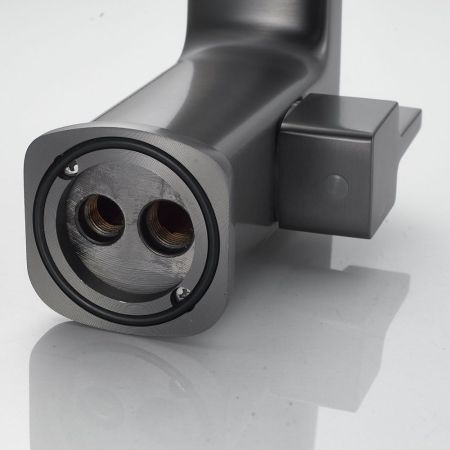 Смеситель на борт ванны Shevanik S9912T, оружейная сталь