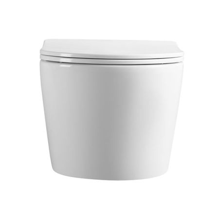 Унитаз подвесной Cute VT1-24 безободковый, цвет белый, ультратонкое soft-close сиденье, артикул VT1-24