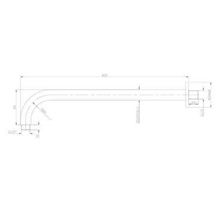 Кронштейн душевой настенный OMNIRES RA13CR (хром), артикул RA13CR