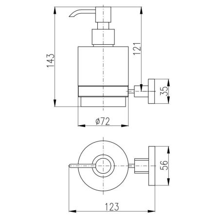 Дозатор жидкого мыла Rav Slezak YUKON YUA0303CMAT, черный, артикул YUA0303CMAT