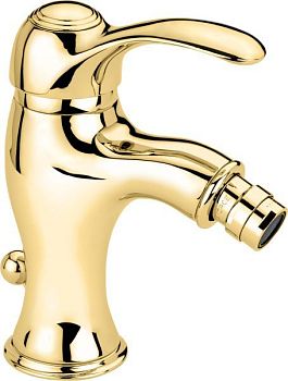 Emmevi Harmony, однорычажный смеситель для биде с донным клапаном, цвет золото