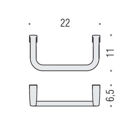Colombo Lulu Полотенцедержатель 22х11 см, цвет: хром, артикул B6231.CR
