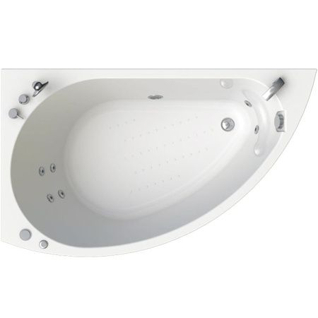 Акриловая ванна Radomir Wachter Бергамо 168x100 форсунки Хром L с гидромассажем