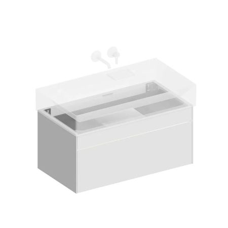 Тумба LOGICA подвесная 2 ящика 90 см, белоснежный, артикул LOG.90.2\WHT